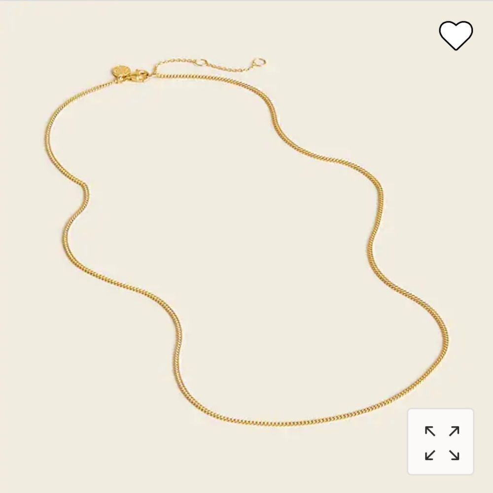 J. Crew Demi-fine 14k gold-plated 20” curb chain necklace. NWT.